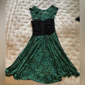 Beautiful green midi dress from Anthropologie